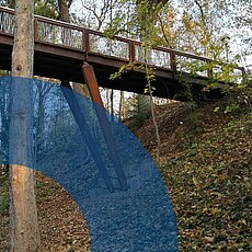 Rost an einer neugebauten Brücke?🧐Genauso soll es sein, denn die Konstruktion dieser Brücke besteht aus wetterfestem St...