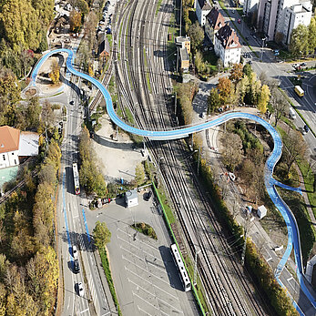 Radwegbrücke West, Tübingen